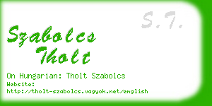 szabolcs tholt business card